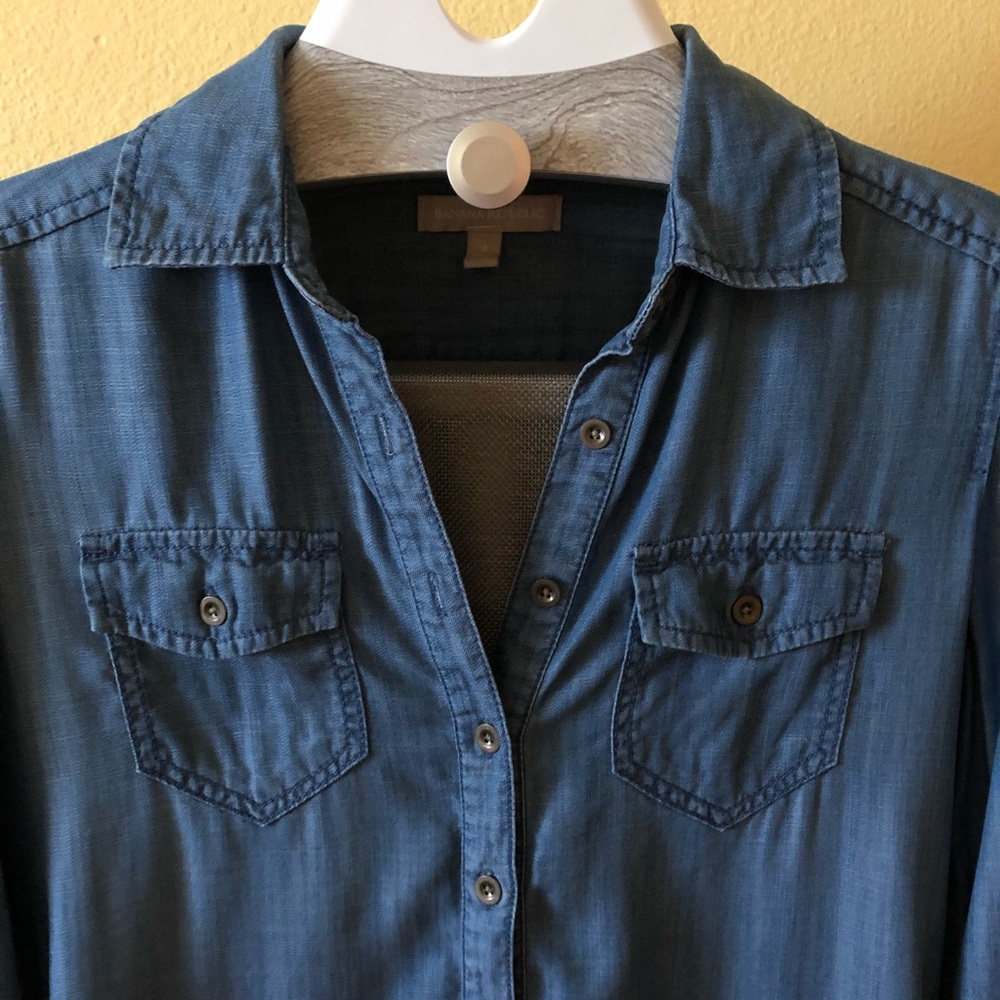 Banana Republic Denim Long sleeve dress